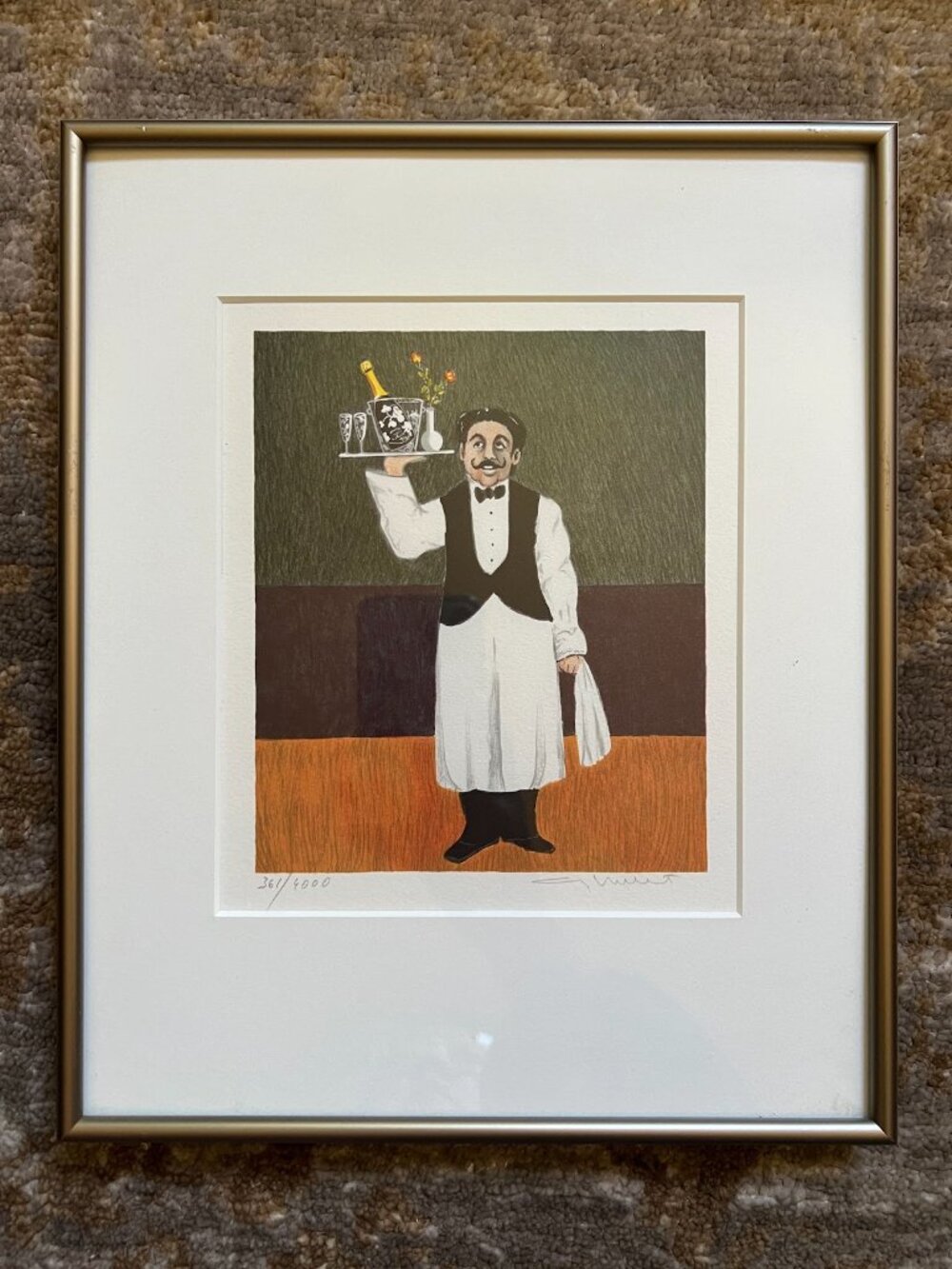 Guy Buffet Limited Edition Lithograph Print, Framed, Signed, Matted & Numbered.